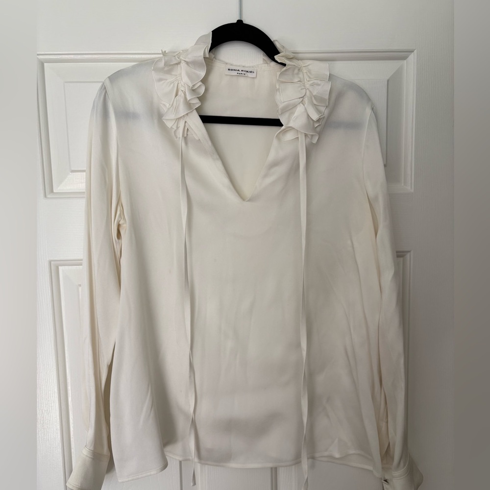 Sonia Rykiel white silk blouse